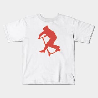 Stunt scooter boy Cancan red Kids T-Shirt